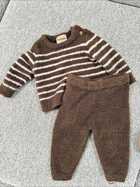 Arlo _& Kai Baby Striped Sweater Pants Set Brown 6-9M